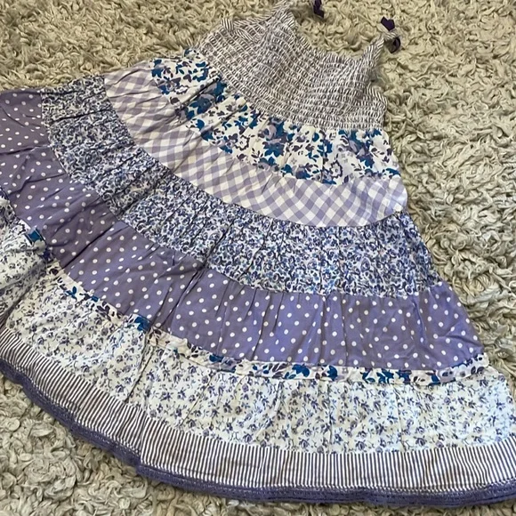 2007 Children’s Place Purple Floral Sundress w/Diaper Cover, Size 4T - Picture 2 of 8